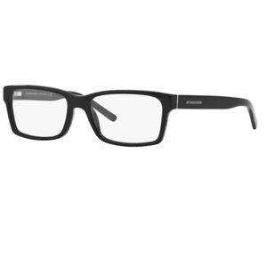 BURBERRY BE2108 Size 54 Rectangular Black Eyeglasses Made In Italy Unisex Adult
